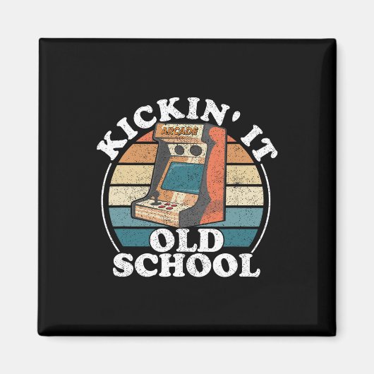 Aimant Kickin It Old School Retro 80s Arcade Jeu vidéo G (Devant)