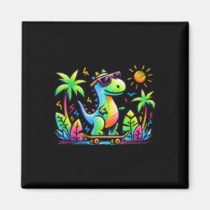 Aimant Kidcore Esthétique Dinosaure Skateboard Doodle Al