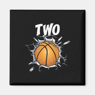 Aimant Kids 2 Year Old Basketball Birthday Party Theme 2