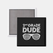 Aimant Kids 2nd Grade Dude Second Grade Byck To School  (Recto/Verso)