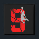 Aimant Kids 9 Year Old 9th Basketball Birthday PartyTheme<br><div class="desc">Kids 9 Year Old 9th Basketball Birthday PartyTheme Boys</div>