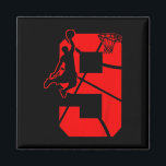 Aimant Kids 9 Year Old 9th Basketball Birthday PartyTheme<br><div class="desc">Enfants 9 ans 9e Basketball Anniversaire FêteThème Pour Garçons Filles</div>