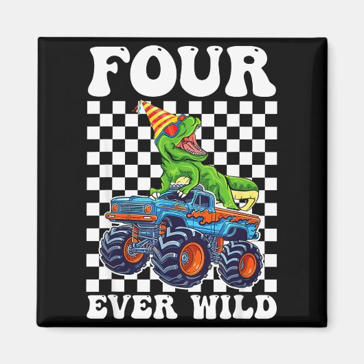 Aimant Kids Four Ever Wild Dinosaur Monster Truck 4th Bir (Devant)