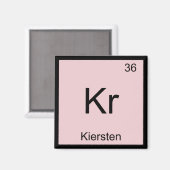 Aimant Kiersten Nom Chimie Élément Tableau Périodique (Recto/Verso)