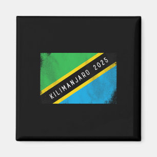 Aimant Kilimanjaro 2025 Tanzanie Drapeau Mont Kilimanjaro