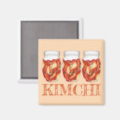 Aimant Kimchi Fermenté Chou Cuisine coréenne (Recto/Verso)