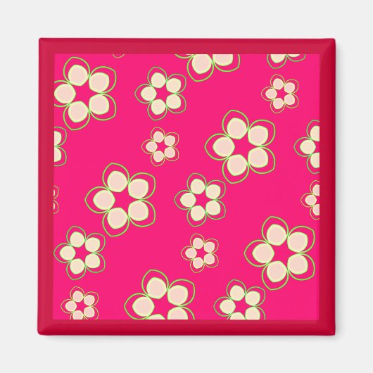 Aimant Kimono Rose rose Lotus (Devant)