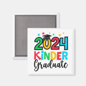 Aimant Kinder Graduate Kindergarten 2024 Cadeaux d'études (Recto/Verso)
