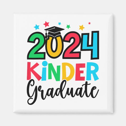 Aimant Kinder Graduate Kindergarten 2024 Cadeaux d'études (Devant)