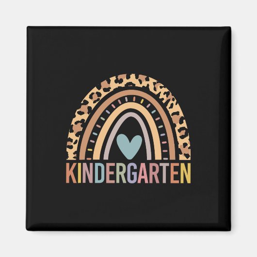Aimant Kindergarten Rainbow Girls Boys Teacher Team Kinde (Devant)