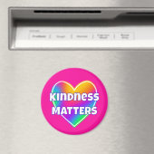 Aimant Kindness Matters Rainbow Heart (In Situ (Lave-vaisselle))