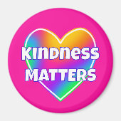 Aimant Kindness Matters Rainbow Heart (Devant)
