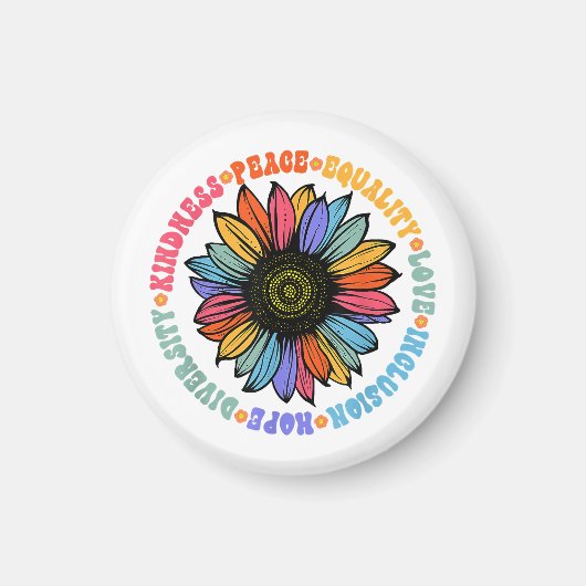 Aimant Kindness Peace Equality Love Hope Diversity Human (Devant)