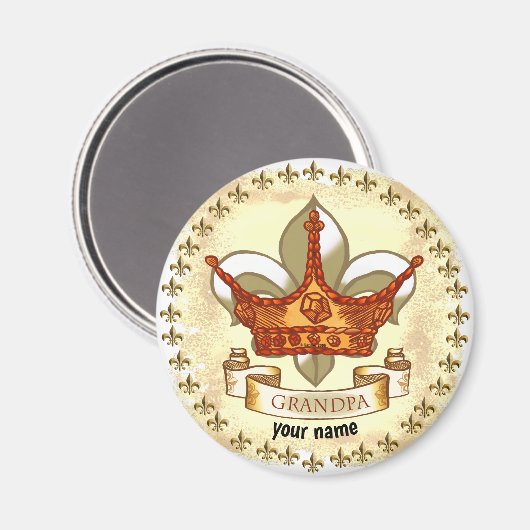 aimant King Grand-pa (Recto/Verso)