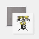 Aimant King Of Billiards Pool Queue Snooker Billard Jouer (Recto/Verso)