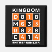 Aimant KINGDOM ENTREPRENEUR Bible chrétienne Verse (Devant)