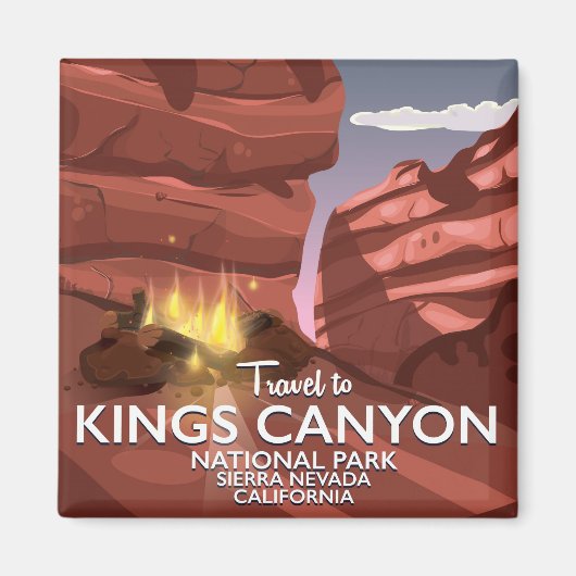 Aimant Kings Canyon Sierra Nevada poster Voyage (Devant)