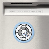 Aimant KiniArt Coffee Westie (In Situ (Lave-vaisselle))