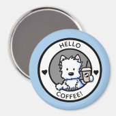 Aimant KiniArt Coffee Westie (Recto/Verso)
