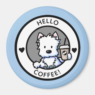Aimant KiniArt Coffee Westie