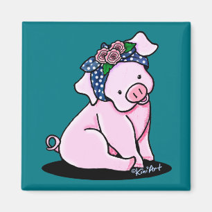 Aimant KiniArt Joli Cochon