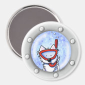 Aimant KiniArt Snorkel Westie Porthole (Recto/Verso)