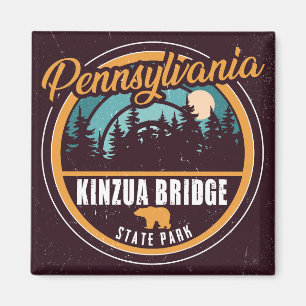 Aimant Kinzua Bridge State Park Pennsylvania Retro Badge