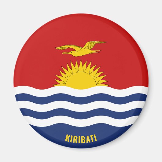 Aimant Kiribati Drapeau Charme Patriotique (Devant)