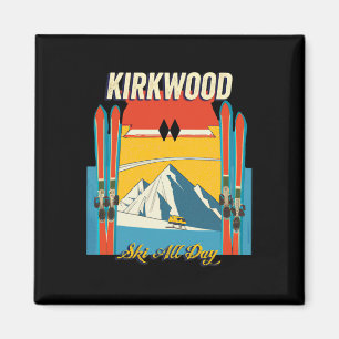 Aimant Kirkwood Californie Ski Tout Jour - Rétro Vintage
