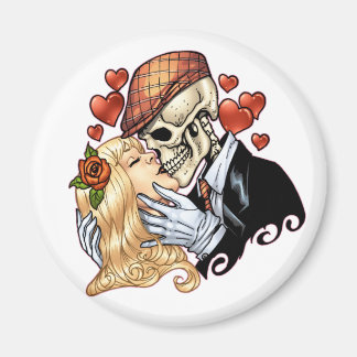 Aimant Kiss crânien avec coeur et Roses par Al Rio