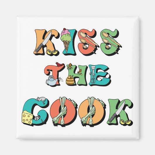 Aimant Kiss the cook (Devant)