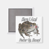 Aimant Kissing Frog - Pucker Up, Chéri! (Recto/Verso)