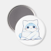 Aimant Kit de couverture confortable chaton kawaii design (Recto/Verso)