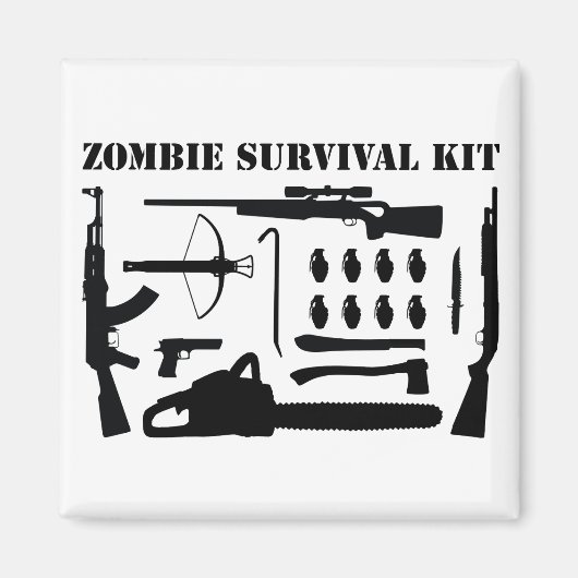 Aimant Kit de survie Zombie (Devant)