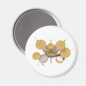 Aimant Kit de tambour or/jaune : (Recto/Verso)
