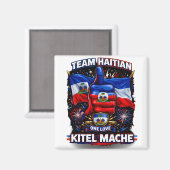 Aimant Kitel Mache Haiti One Love Flag (Recto/Verso)