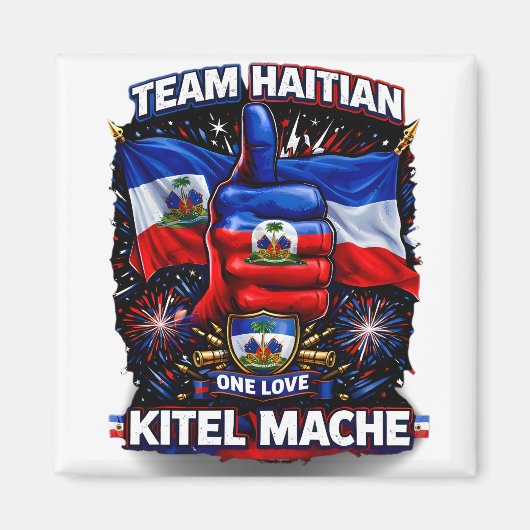 Aimant Kitel Mache Haiti One Love Flag (Devant)