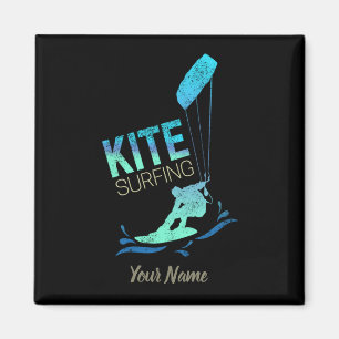 Aimant Kitesurf Vintage Kiteboarder Kite Surf