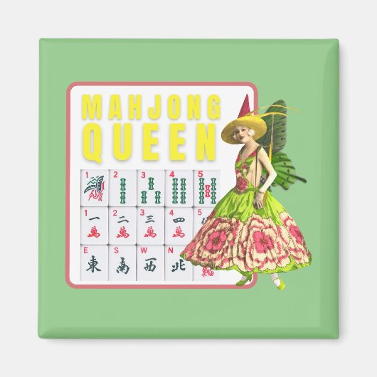 Aimant Kitschy Mahjong Queen (Devant)