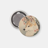 Aimant Kitsune & cherry blossom (Recto/Verso)