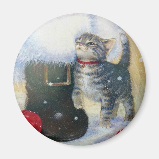 Aimant Kitten à Père Noël Boot (Devant)