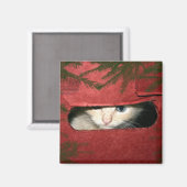 Aimant Kitten dans la boîte de Noël (Recto/Verso)
