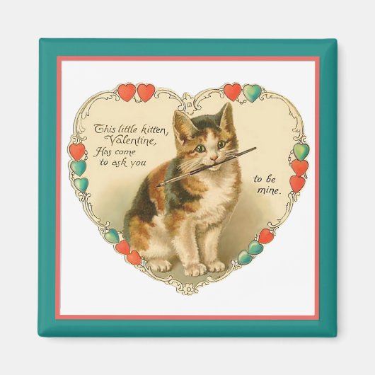 Aimant Kitten Valentine (Devant)