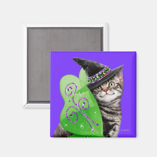 Aimant Kitten Witch Fairy (Recto/Verso)
