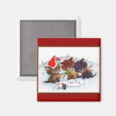 Aimant Kitties et souris Maestro (Recto/Verso)