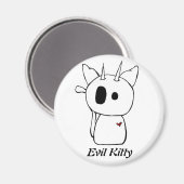 Aimant Kitty au diable blanc (Recto/Verso)