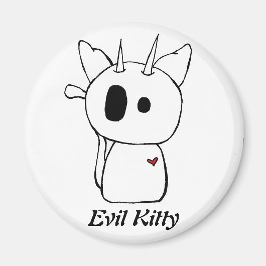 Aimant Kitty au diable blanc (Devant)