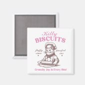 Aimant Kitty Biscuits Adorable Cat Baker Fabriquant Biscu (Recto/Verso)