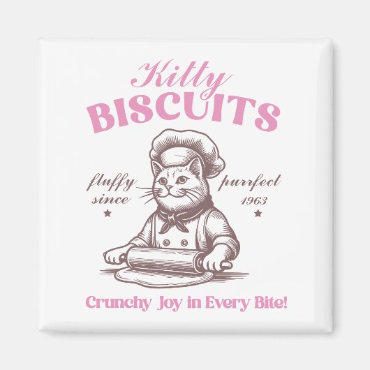 Aimant Kitty Biscuits Adorable Cat Baker Fabriquant Biscu (Devant)