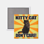 Aimant Kitty Cat ne s'en soucie pas (Recto/Verso)